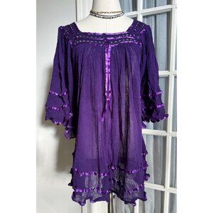 Mexican Angelita Gauze Top OS NEW